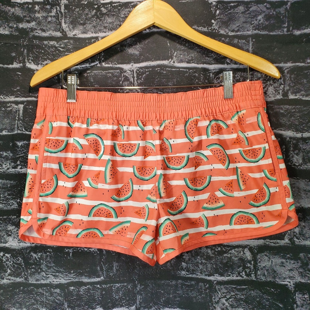 O'RAGEOUS Watermelon Shorts Womens XL Pockets Swim‎ Beach Summer